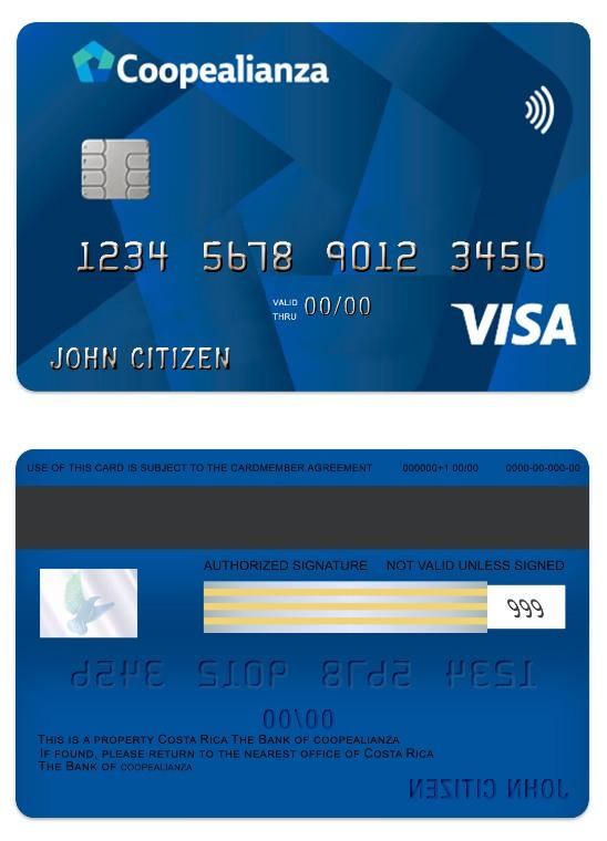 Costa Rica Coopealianza visa classic card
